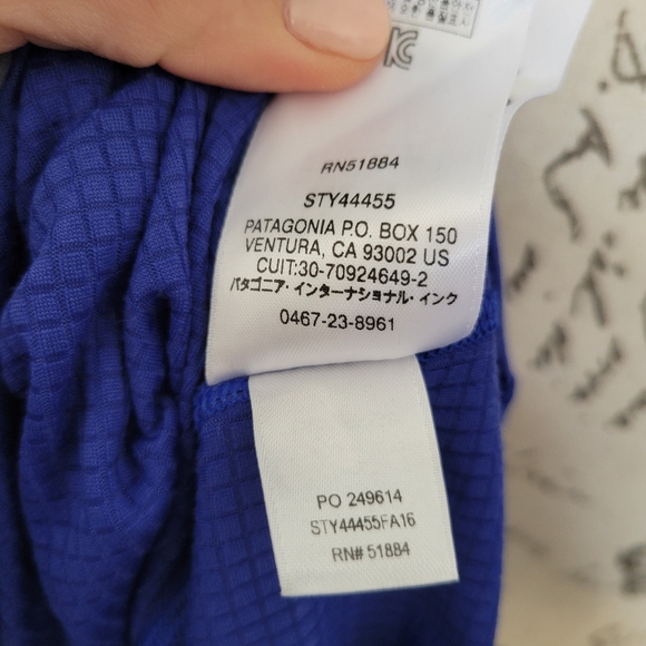 Patagonia Midweight Capilene Baselayer Polartec Royal Blue Half Zip Women Size S - Picture 9 of 9